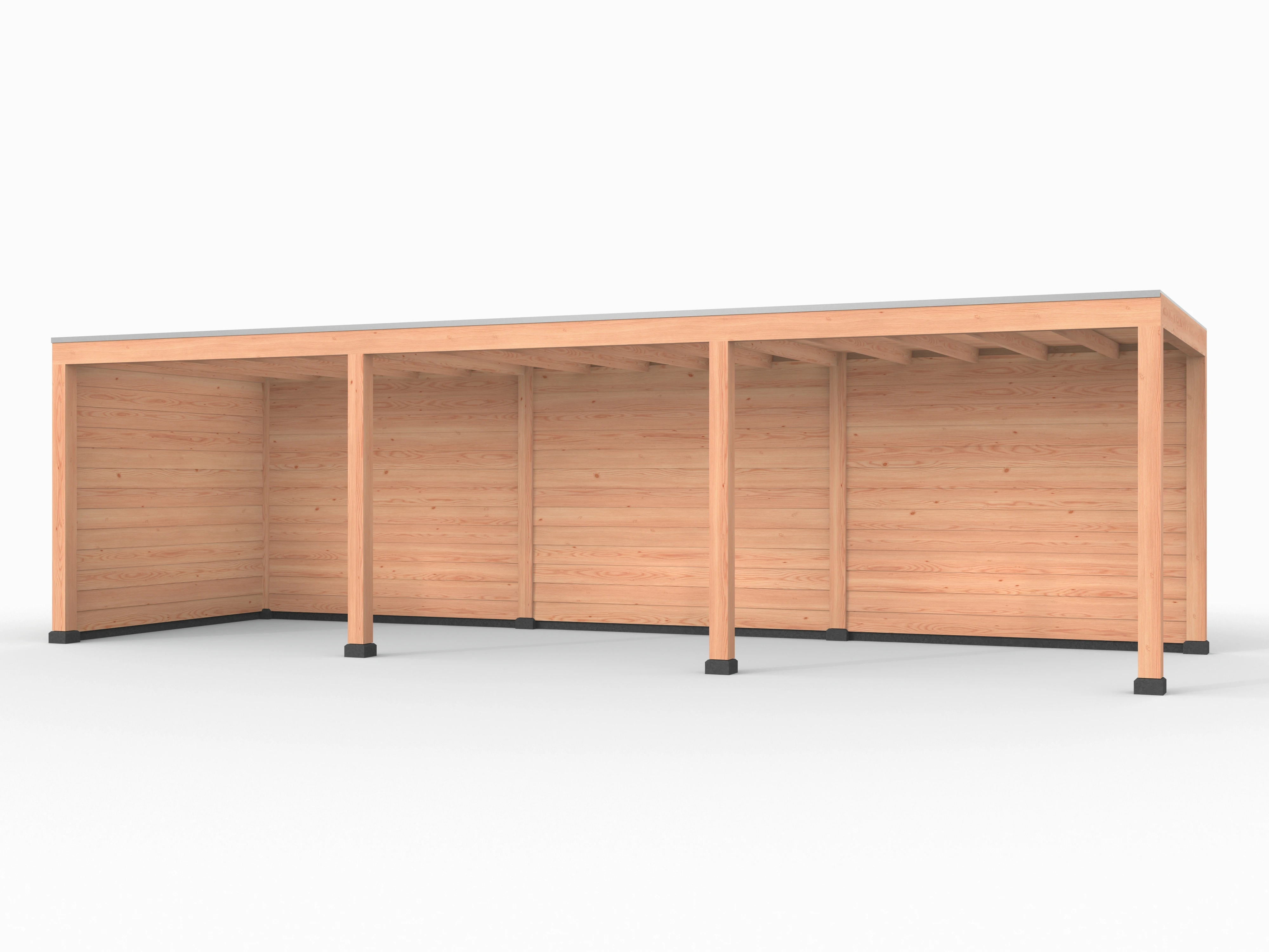 Douglas overkapping, 900 x 300, met achterwand en zijwand, Westwood Elegant - Afbeelding 1